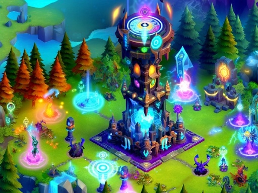 Defesa de Torre em 2D Fantástico