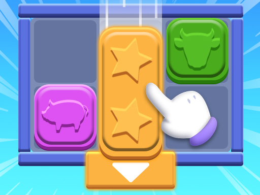 Jogo de Encontro de Animais de Madeira Colorida