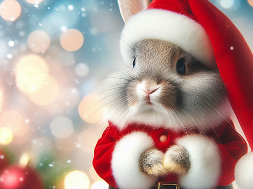 Quebra-Cabeça de Animais de Natal Fofos