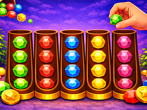 Quebra-cabeça de Ordenação de Gems