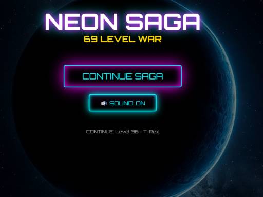 Neon Saga Tic Tac Toe: Guerra de 69 Níveis