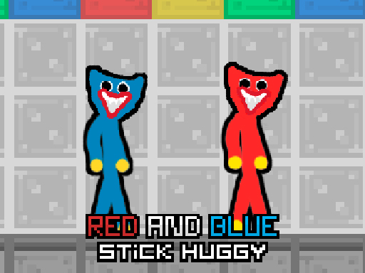 Abraço de Bastão Vermelho e Azul