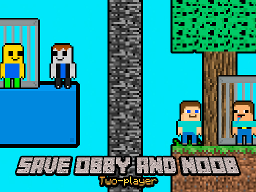 Salve Obby e Noob Dois jogadores