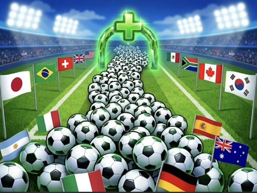 Multidão da Bola da Copa do Mundo